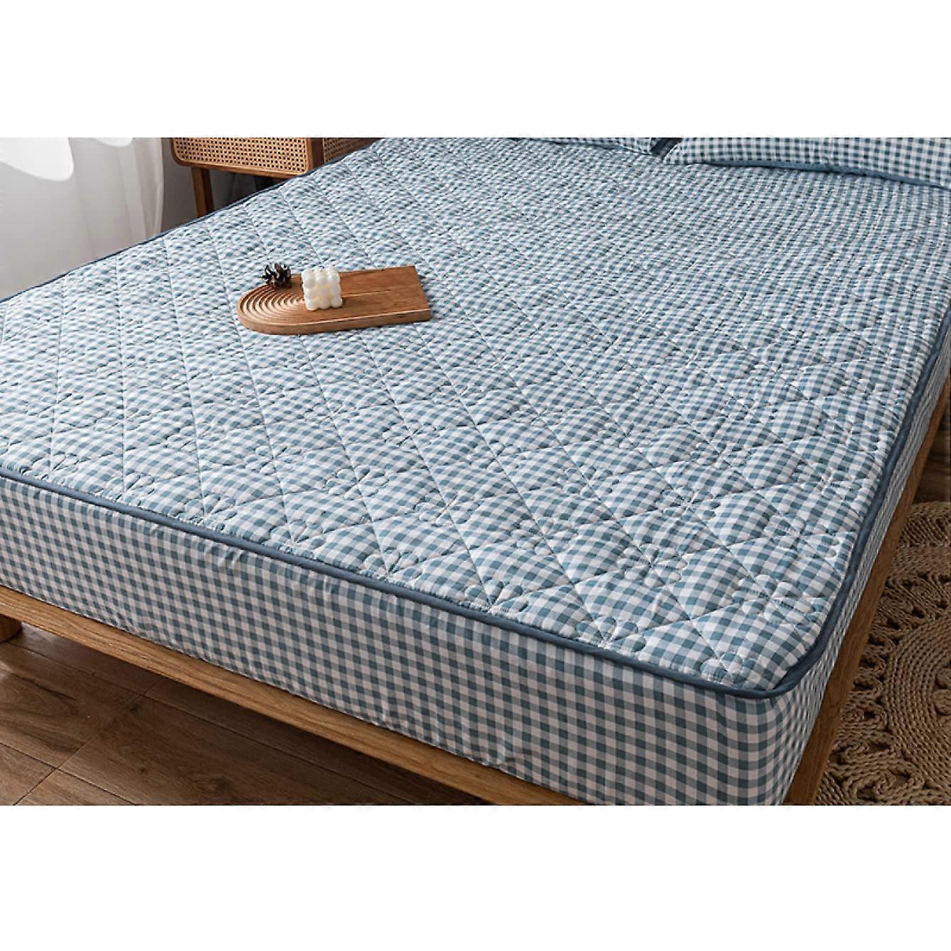 3Piece Mattress Pad Set with Fitted Protector and Pillowcases, Breathable AllSeason Comfort