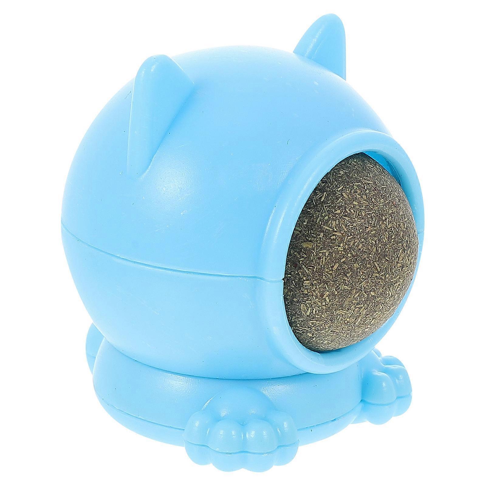 Adhesive Ball Cat Teeth Clean Toy for Pet Rotating Catnip Toy