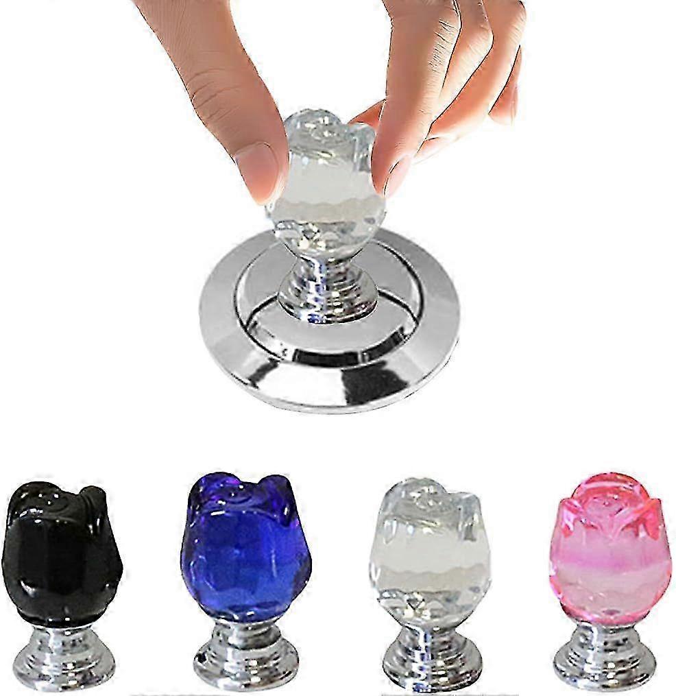 4 Pieces Rose Toilet Button Push Button Decorative Toilet Button Pusher Toilet Button For Bathroom Home Hotel Toilet Tank Button
