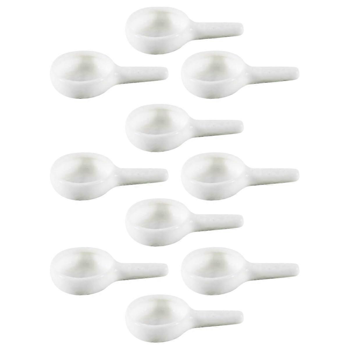 10pcs Small Ceramic Tea Light Candle Holders with Handle for Even Wax Heating and Home Decor