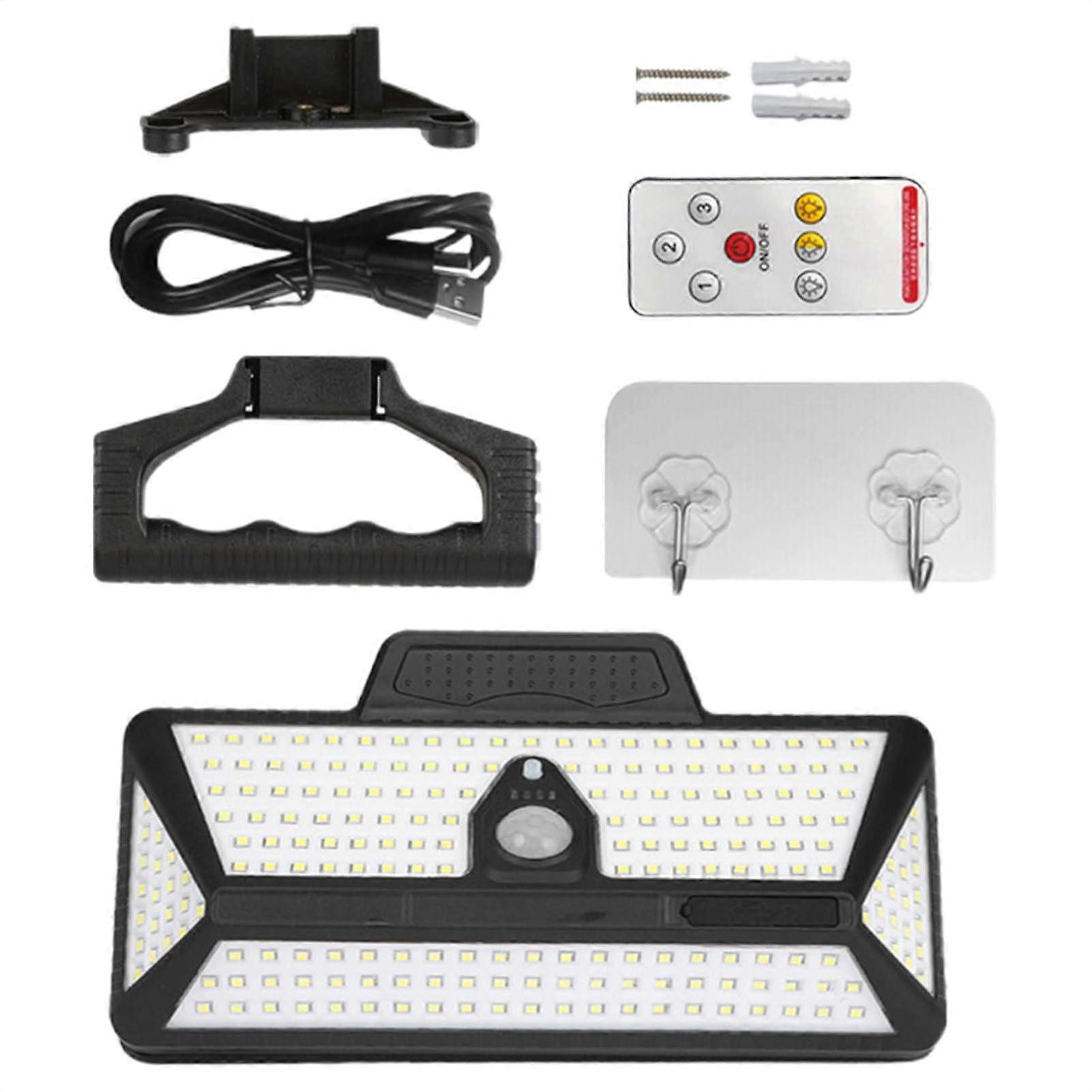 Solar Powered Outdoor Lights 208 LED IP44 Waterproof Motion Sensor with Remote for Patio Garden