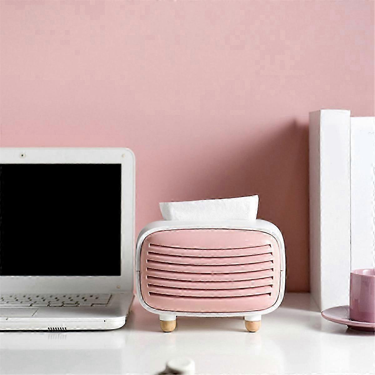 Radio Type Tissue Box Case Container Paper Towel Holder Blue