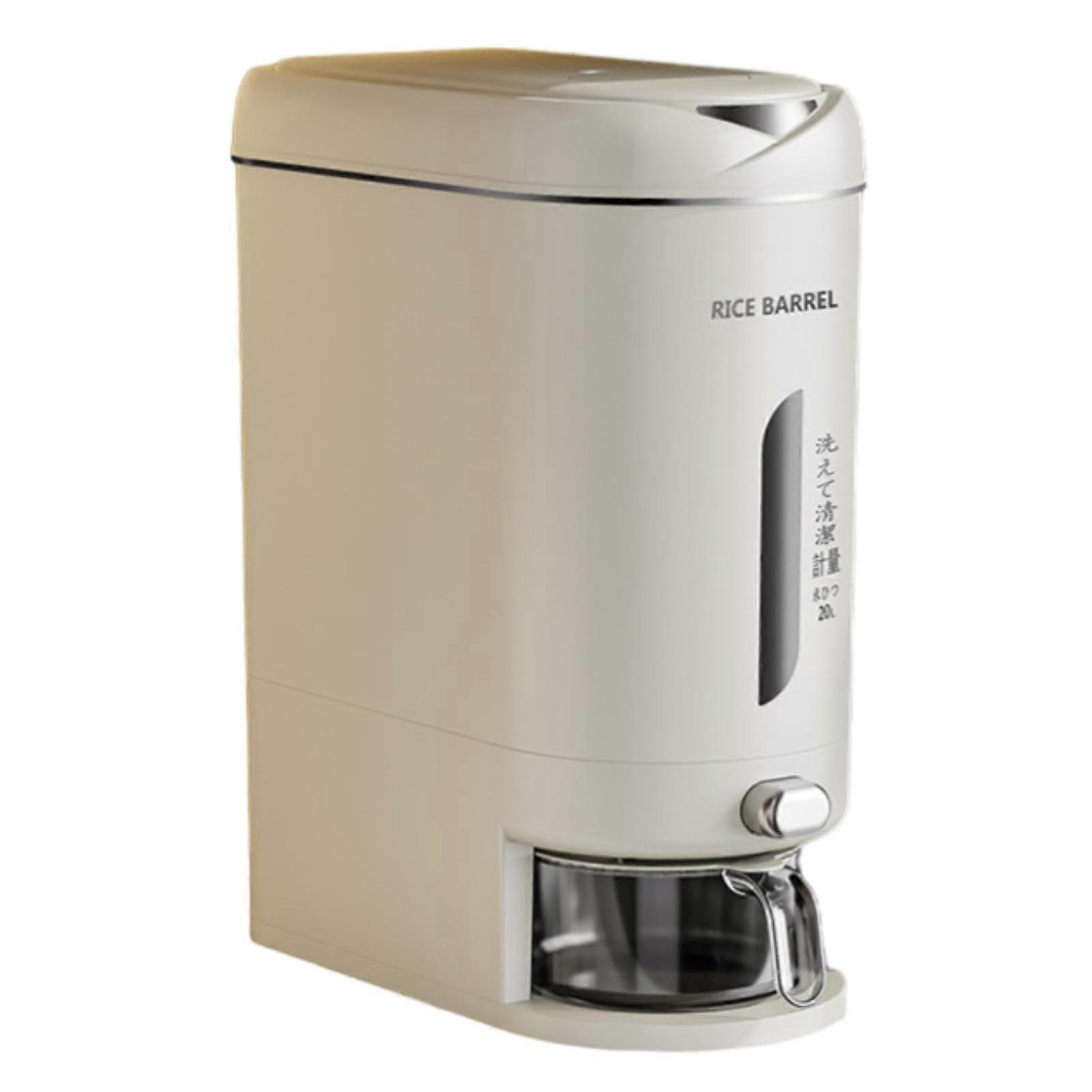 Large Capacity Rice Dispenser 20L with OneButton Portion Control and InsectProof Sealing Ring
