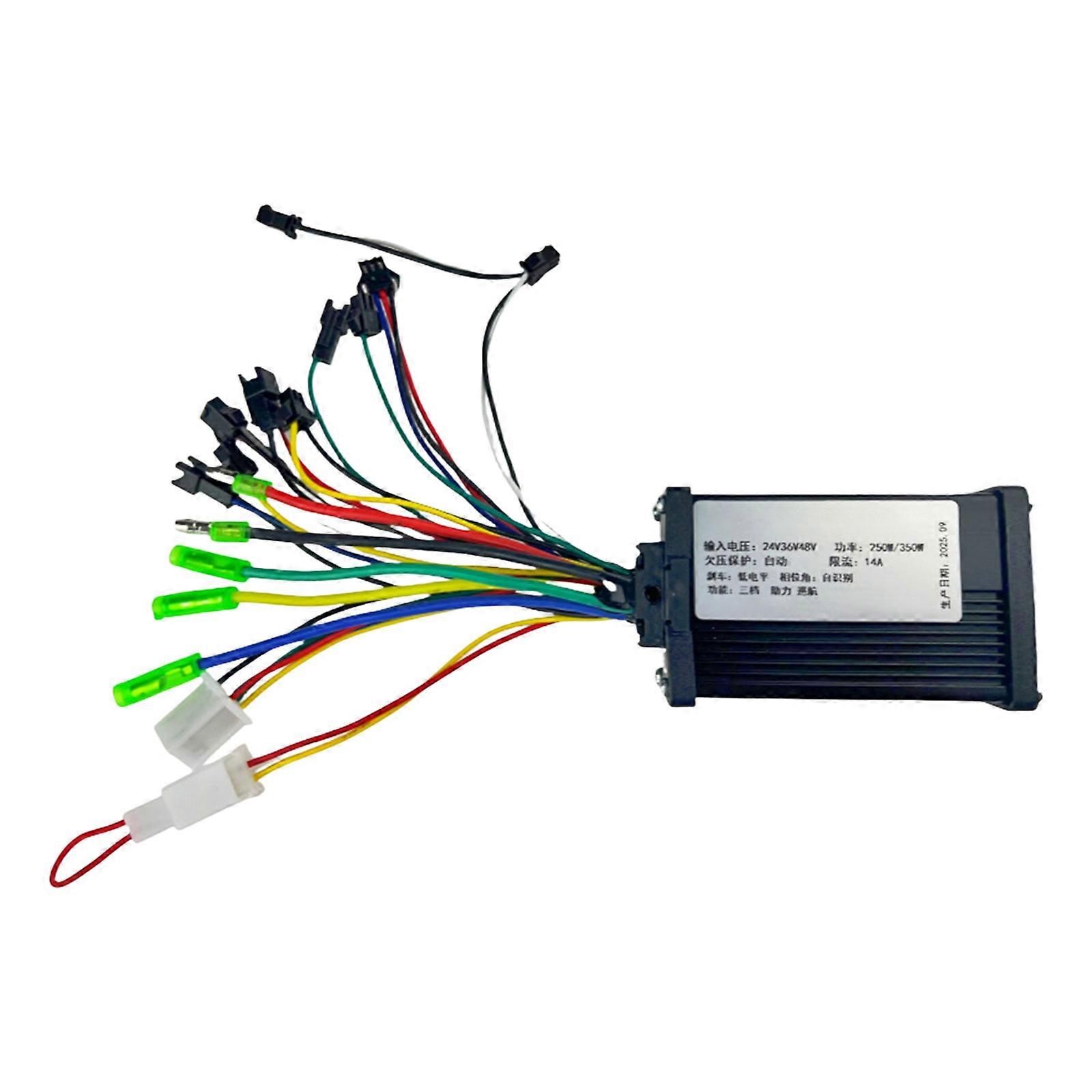 High Efficiency Sine Waves Brushless Motor Controller 24V 36V 48V Three Mode Stable Performances Electric Bikes Accessory Multicolor
