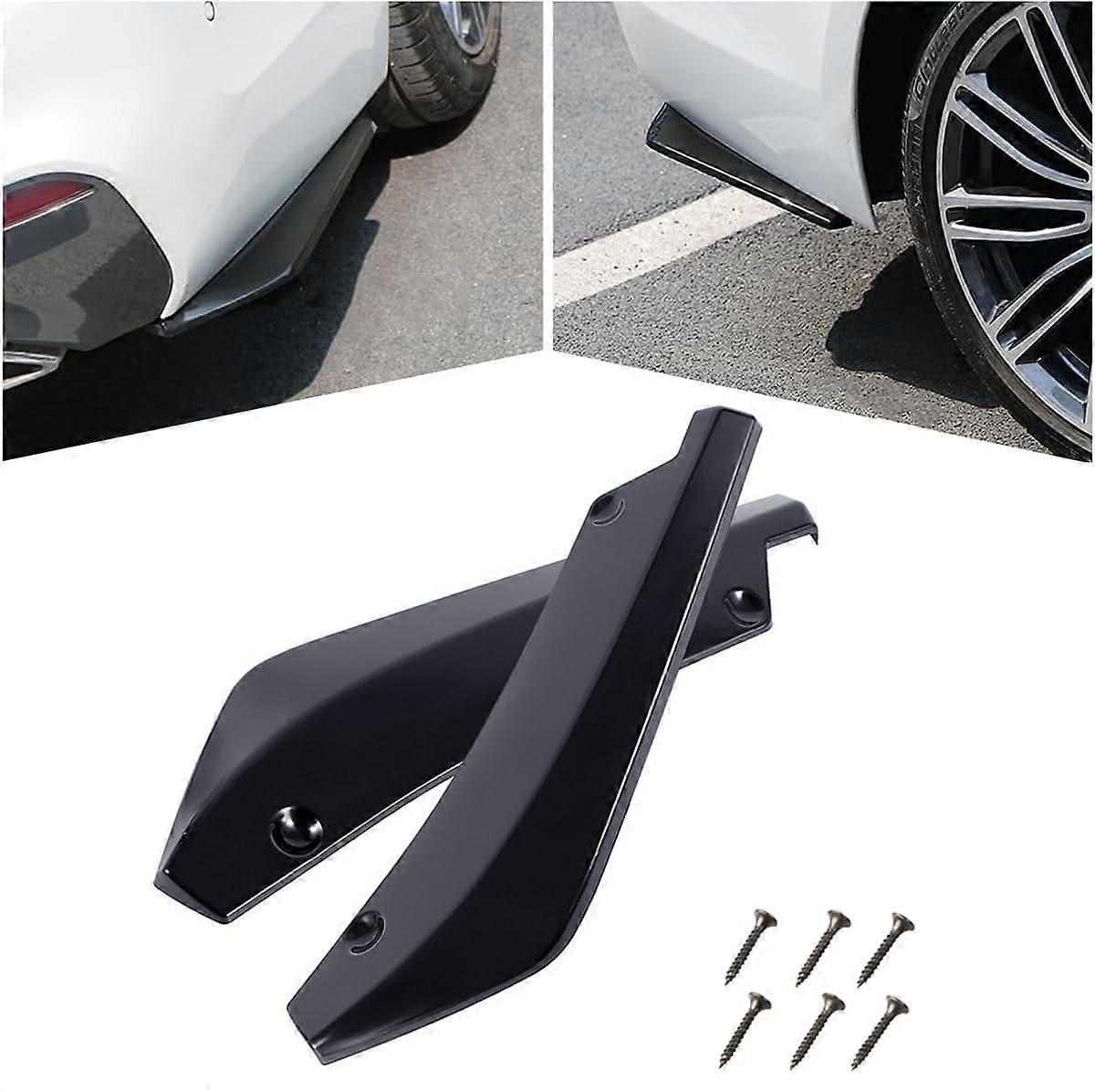 2Pcs Rear Bumper Lip Spoiler Kit for Ford Transit Van, ABS Rear Bumper Diffuser Black Racing Style