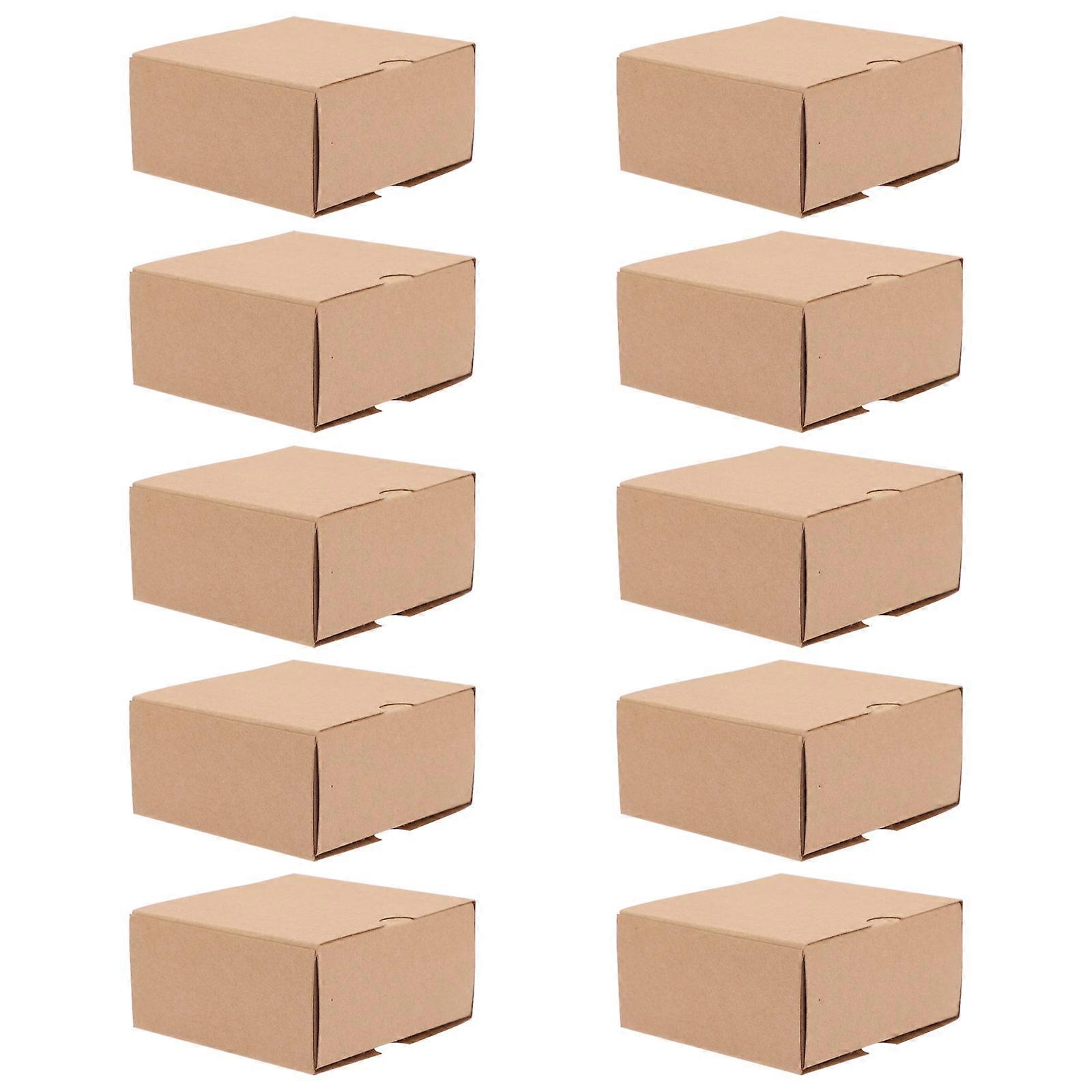 Kraft Paper Gift Boxes Drawer-Type for Gift Wrapping 10Pcs Portable Packaging