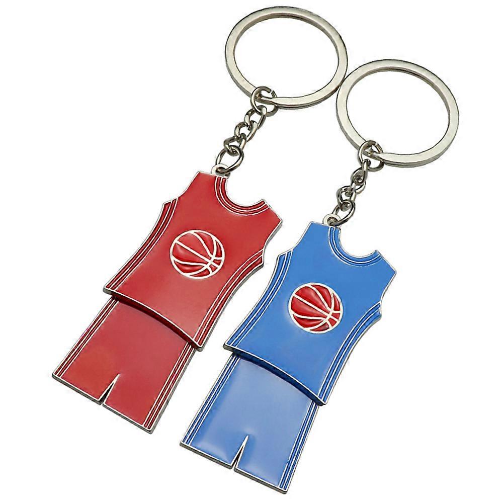 Basketball Clothes Design Keychain for Decoration Use 2Pcs Assorted Color