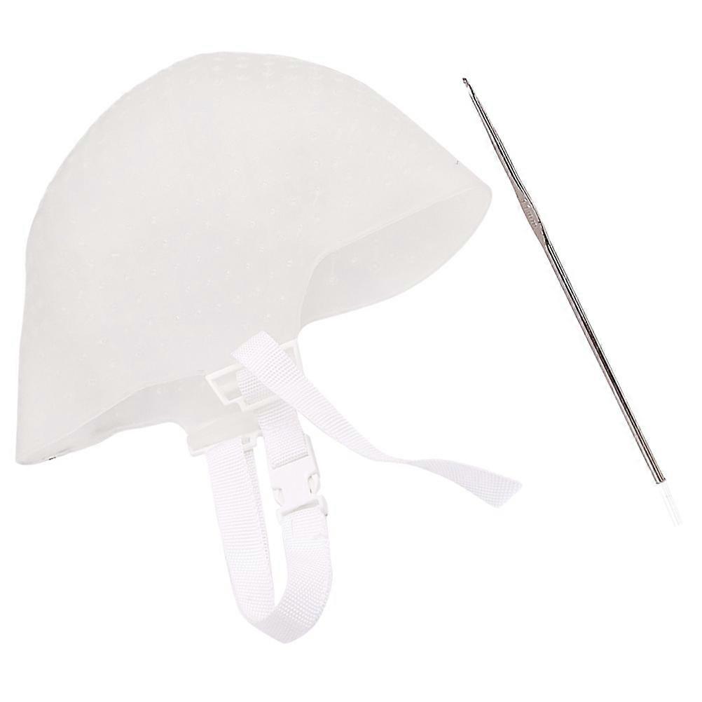 Hair Dyeing Cap Silicone Highlights Needle for Salon Use 2Sets
