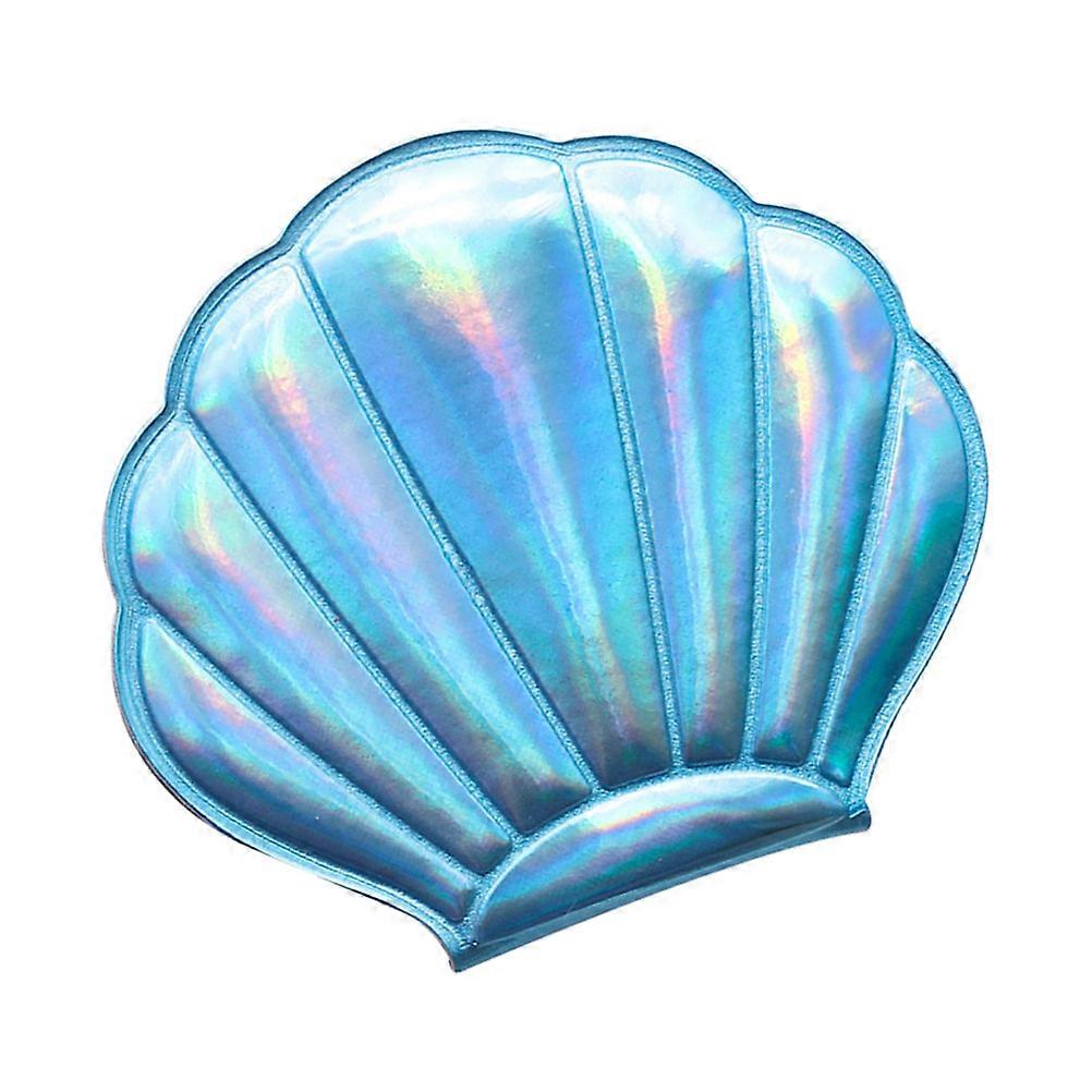 Blue Shell Makeup Mirror with Double Sides for Portable Makeup Use