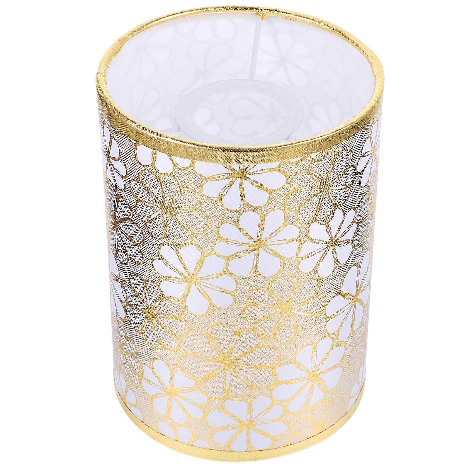 Table Lamp Round Lampshade Golden Replacement for Home Use