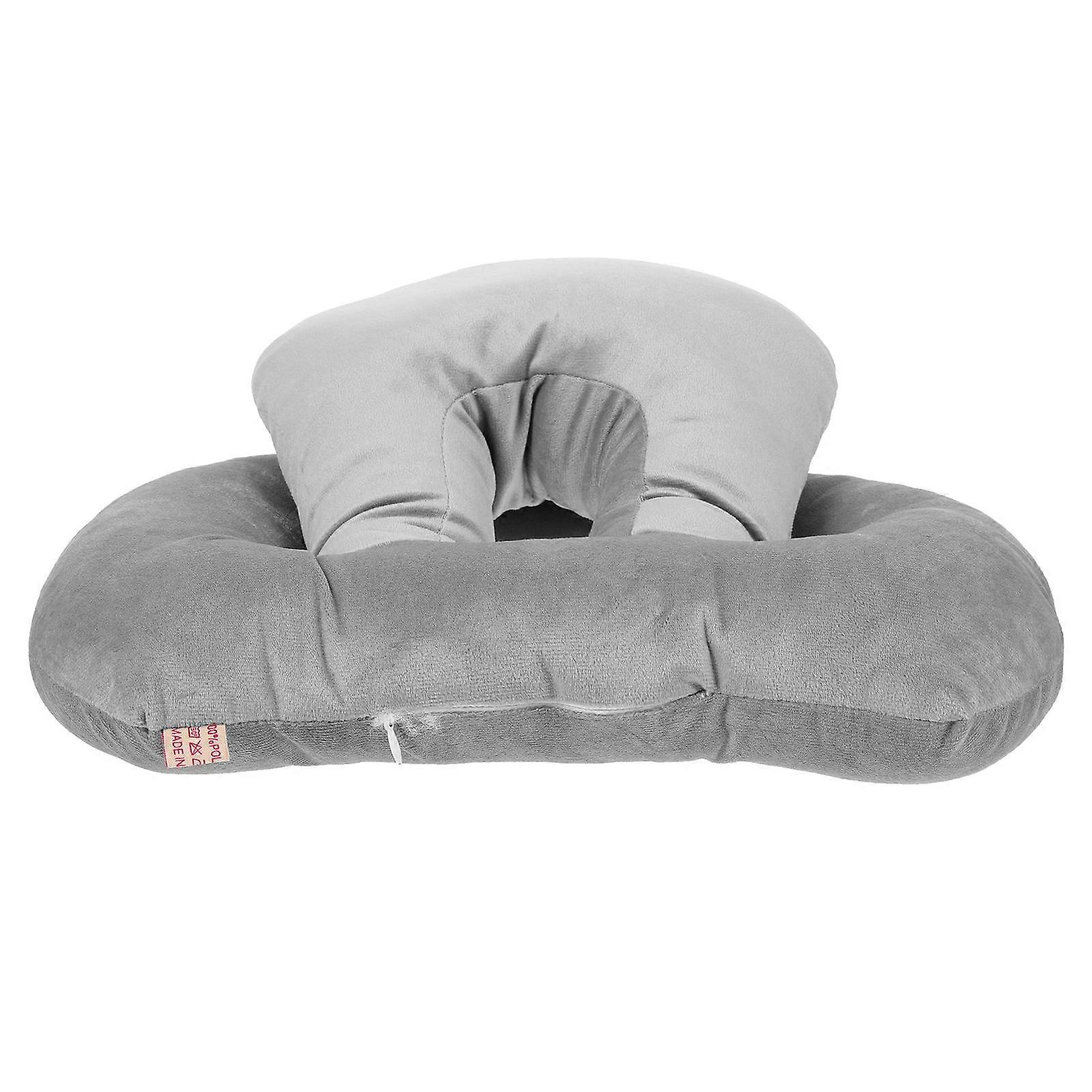 Grey Stuffed Plush Napping Pillow for Sleeping Comfortable Support