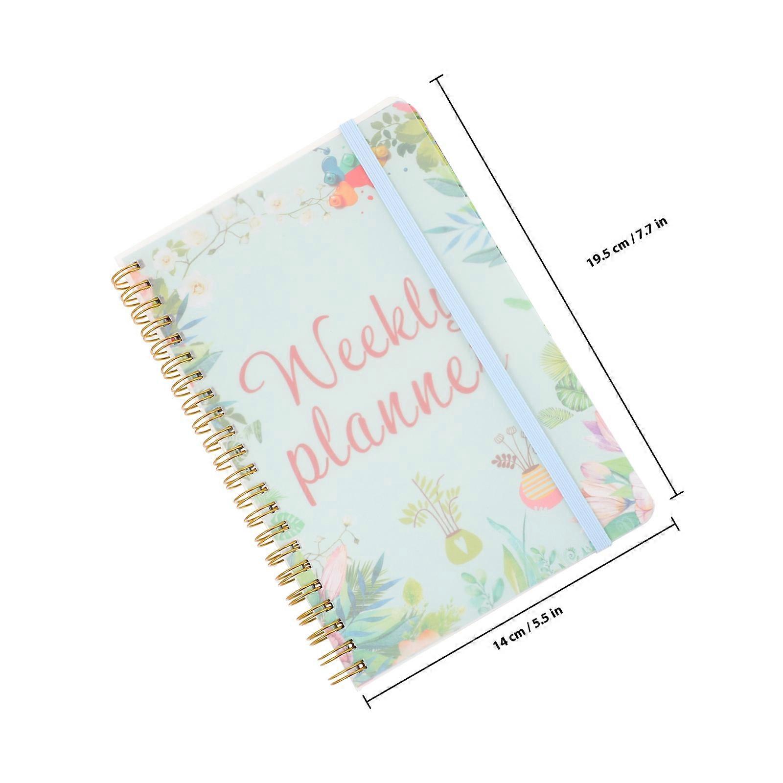 Planner Notepad English Notepad for Scheduling with Coil Daily Planner Notebook