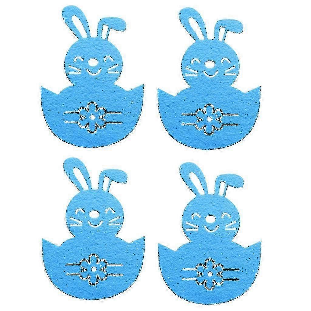 2025 4pcs Tableware Organizer Pocket Easter Bunny Cutlery Bag Flatware Storage Bag