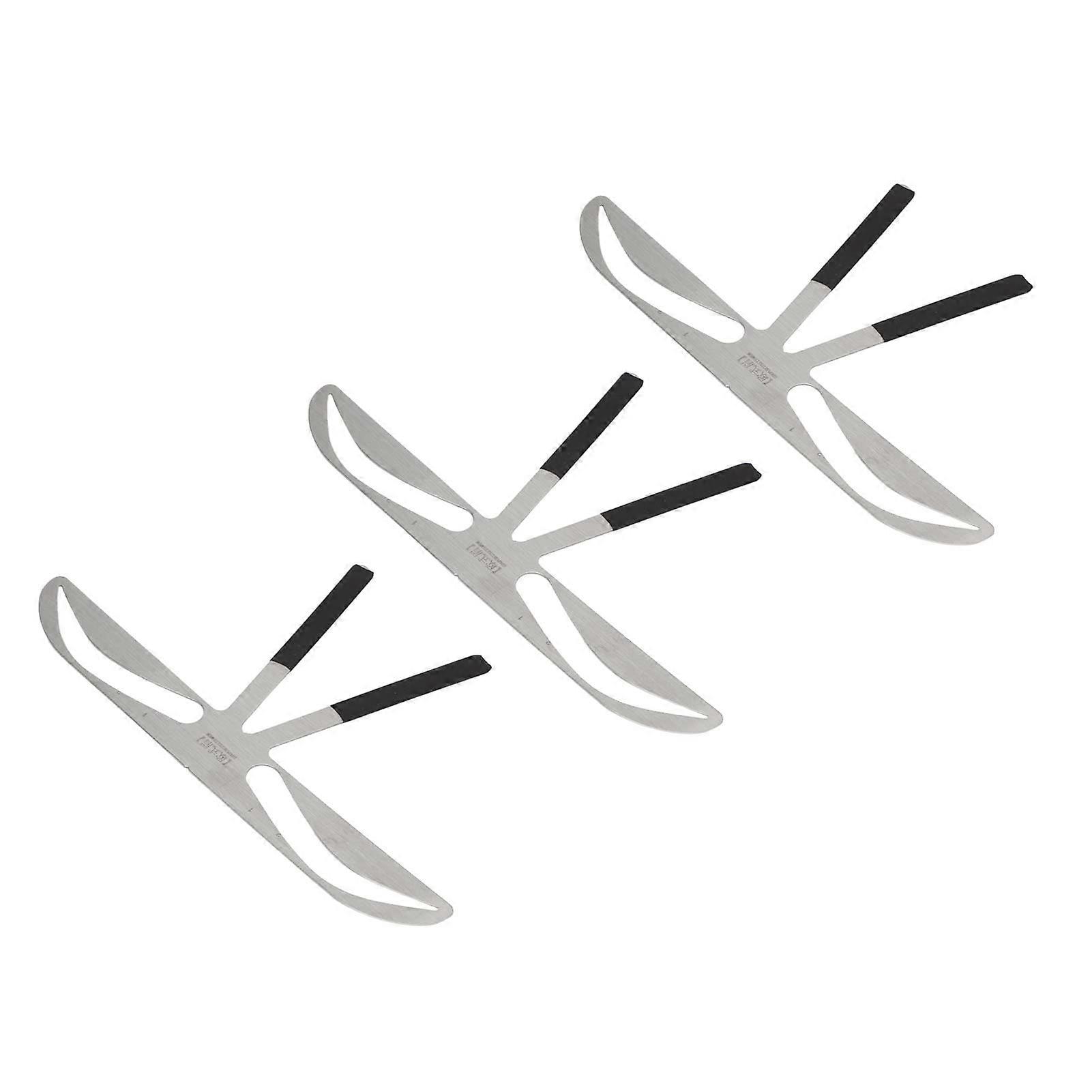 Professional Microblading Eyebrow Ruler Set, Adjustable Stainless Steel Brow Mapping Stencil for Salon