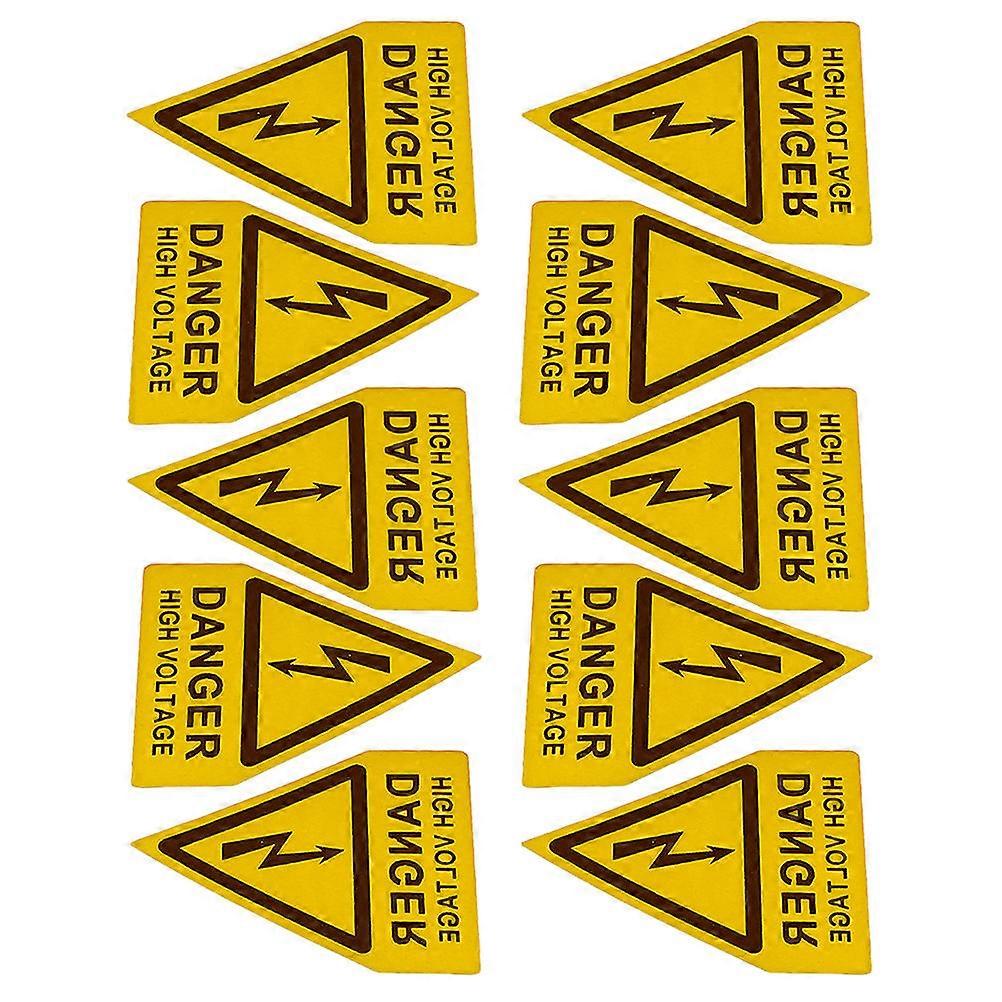 Caution High Voltage Warning Sticker Safety Signs for Electrical Panels 50Pcs