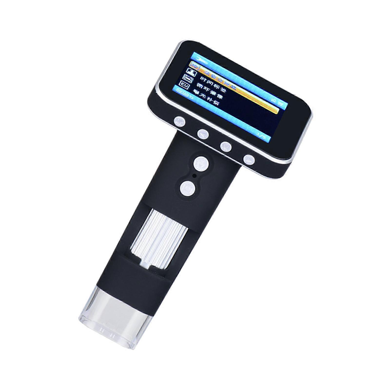 Kids Educational Handheld Microscope Featuring 3.5 Inch LCD Screen 500X Magnification for Science Exploration and Learning Multicolor