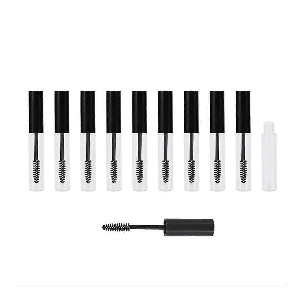 Empty Mascara Tubes 10ml Refillable LeakProof Mascara Bottles with Brush 10pcs Black