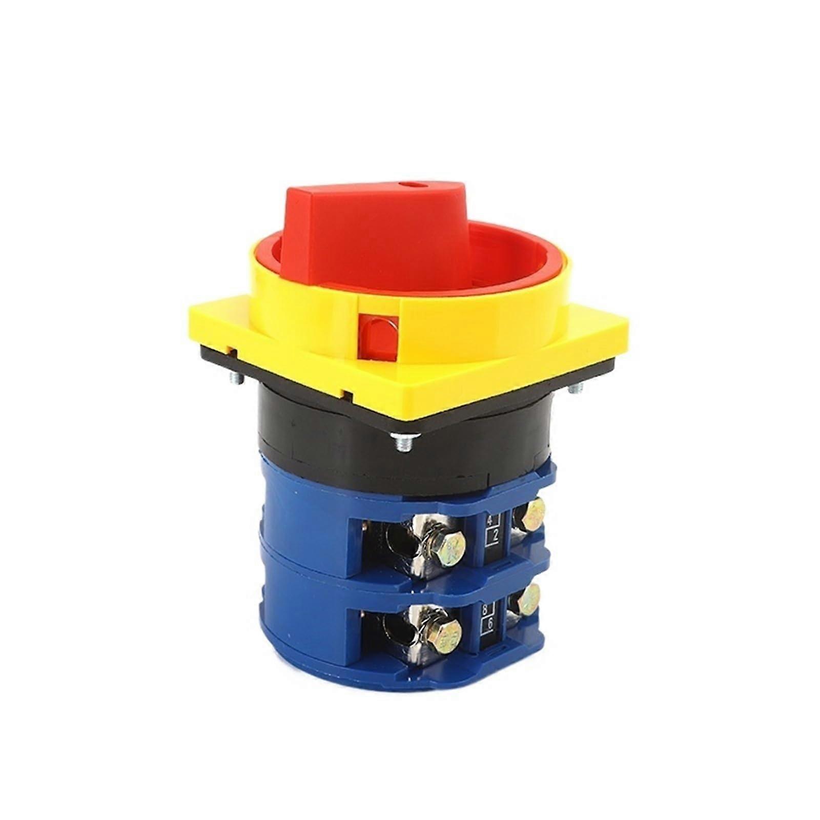 125A 2 Phase Cam Changeover Switch with Padlock Safety, Dual Position Universal Power CutOff Panel