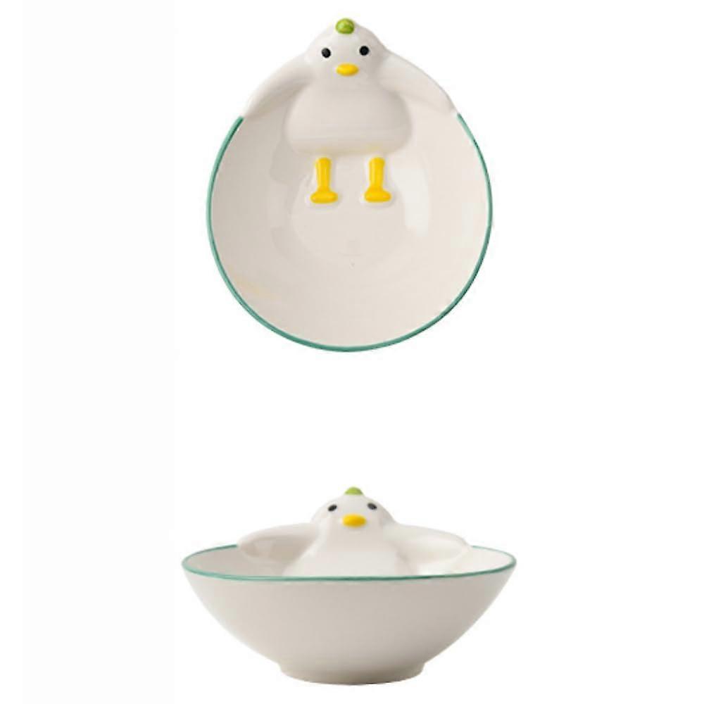 Ceramic Duck Bowl with Cute Duck Pattern, 7.5 Inch Animal Design Tableware, Dishwasher Safe