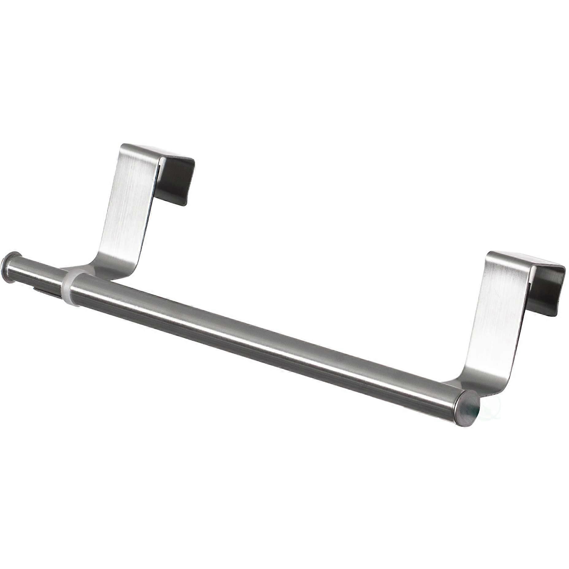 Chrome Adjustable Over the Door Towel Rack with Extendable Bar for Bathroom and Kitchen