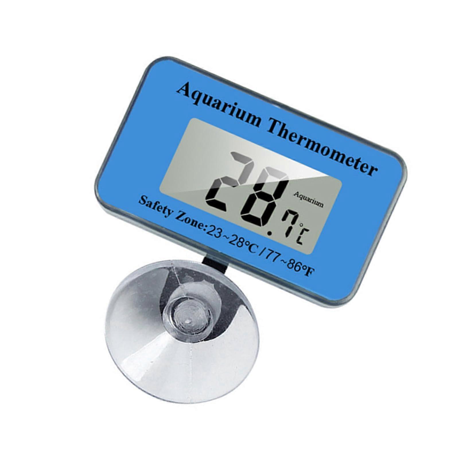 Digital Aquarium Thermometer with Dual Celsius Fahrenheit Display and Secure Suction Cup Mount