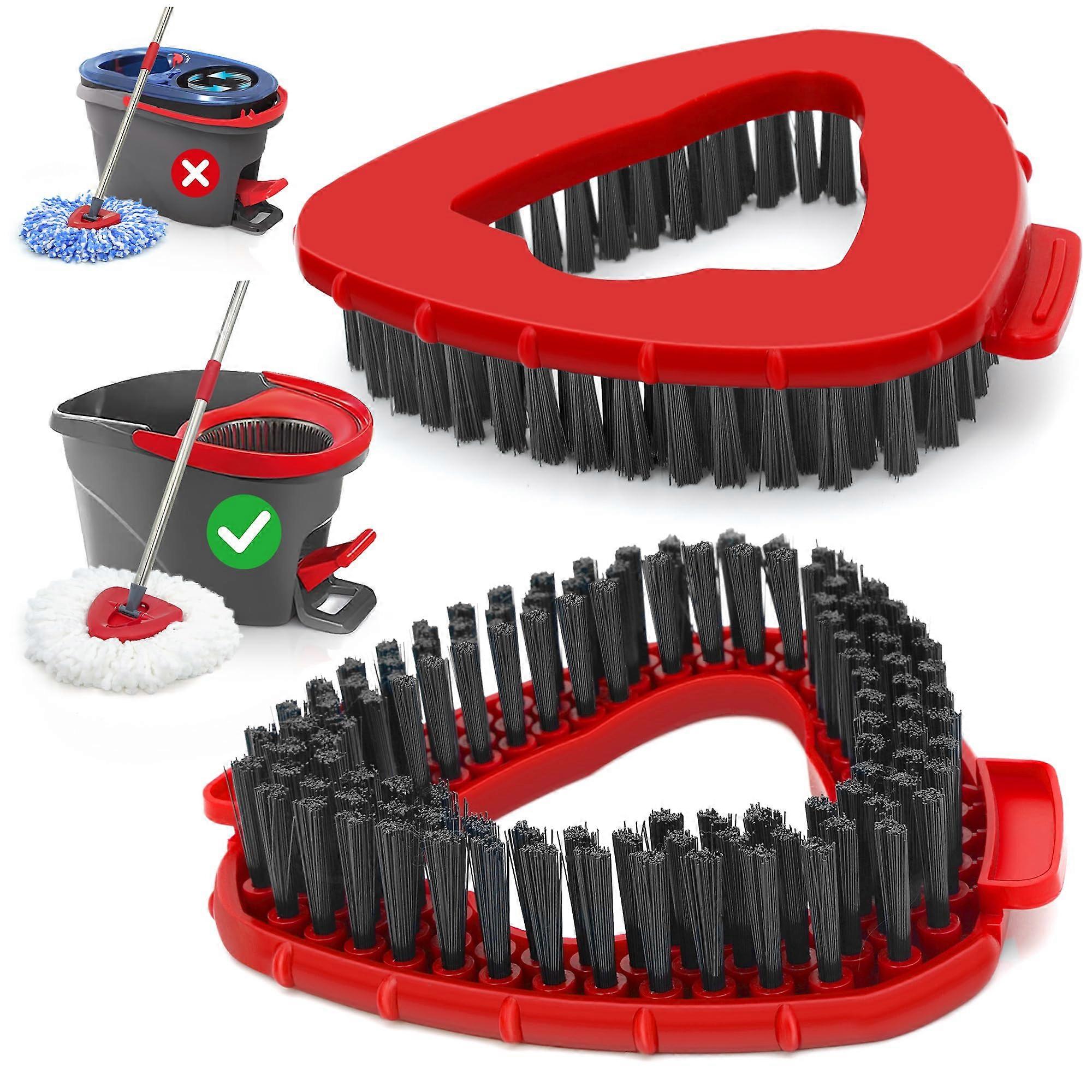 Mop Head Replacement for OCedar EasyWring, Triangle Spin Scrubber Brush for Kitchen Bathroom Floor