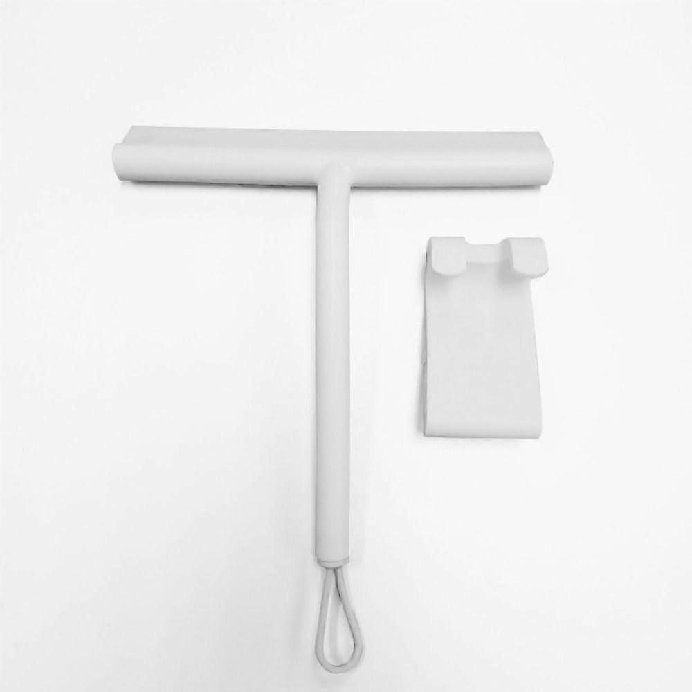 Shower Squeegee for Glass Doors with Hook, Streak Silicone Blade, Ergonomic MultiSurface Use