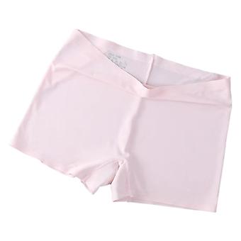 Dames veiligheidsbroek, hoge elasticiteit, effen kleur, ijzige zijde, naadloos, bescherming tegen doorschijnendheid, middelhoge taille, sneldrogend.