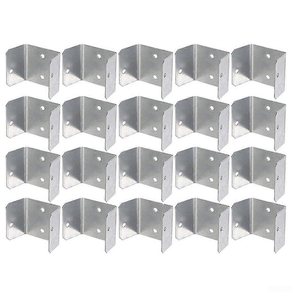 Fence Panel Clips 20 Pack Galvanized Steel Brackets for Timber Posts RustResistant Outdoor Use