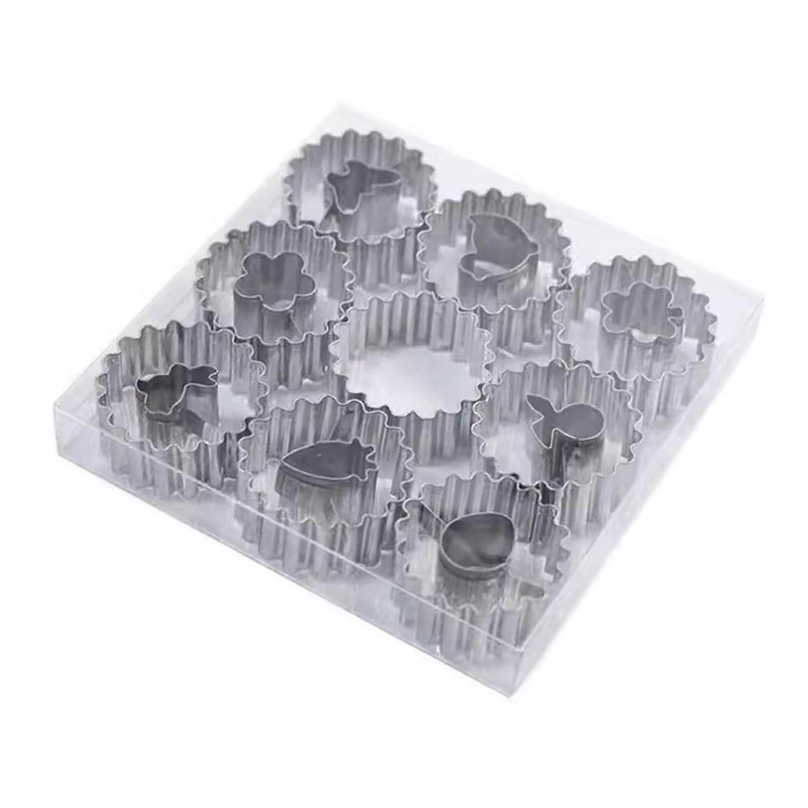 9pcs Cookie Cutters and Cake Decorating Set with Silicone Molds for Creative Party Baking