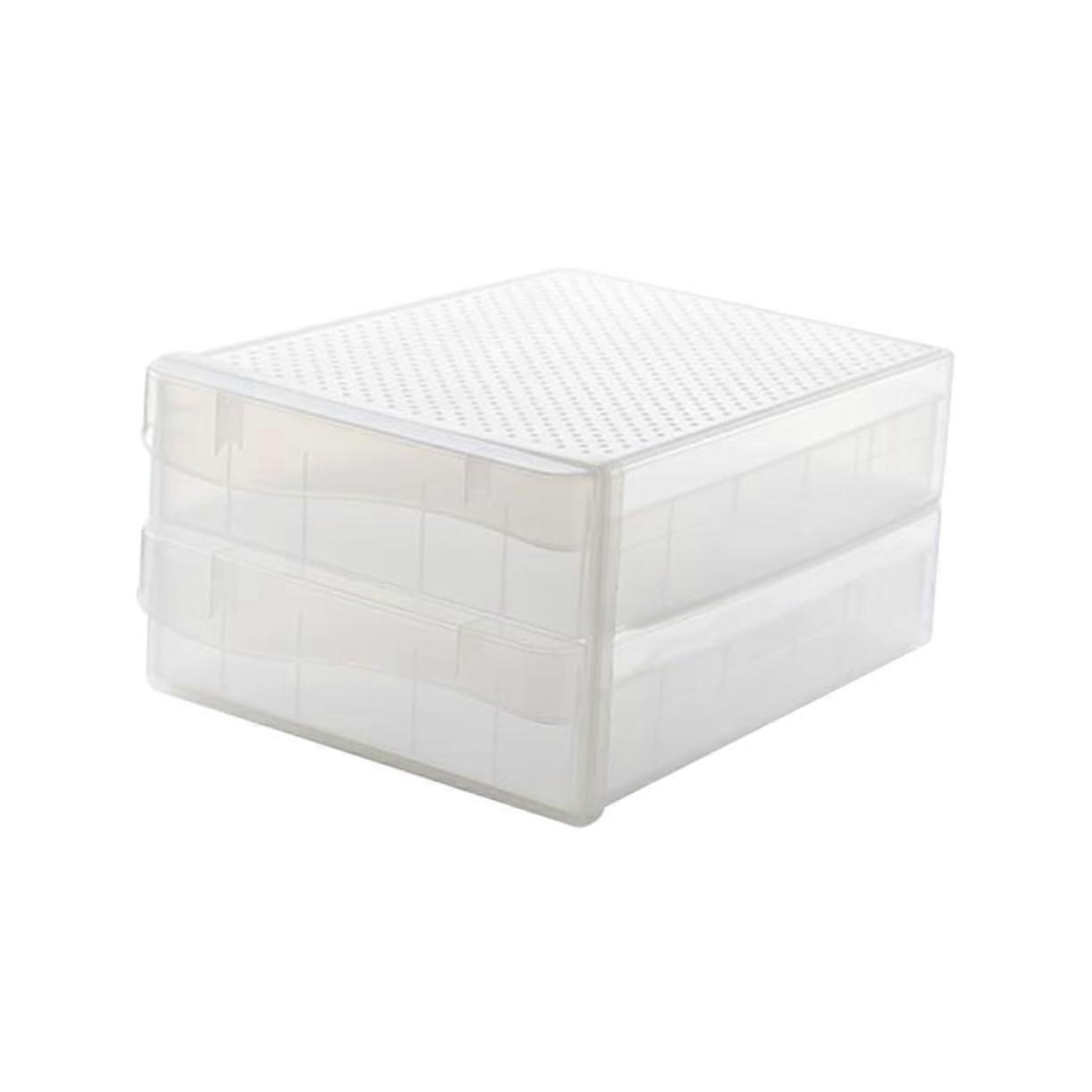 DoubleLayer 60 Grids Egg Storage Container with Drawer Style Organizer NonSlip Base for Refrigerator Kitchen Use