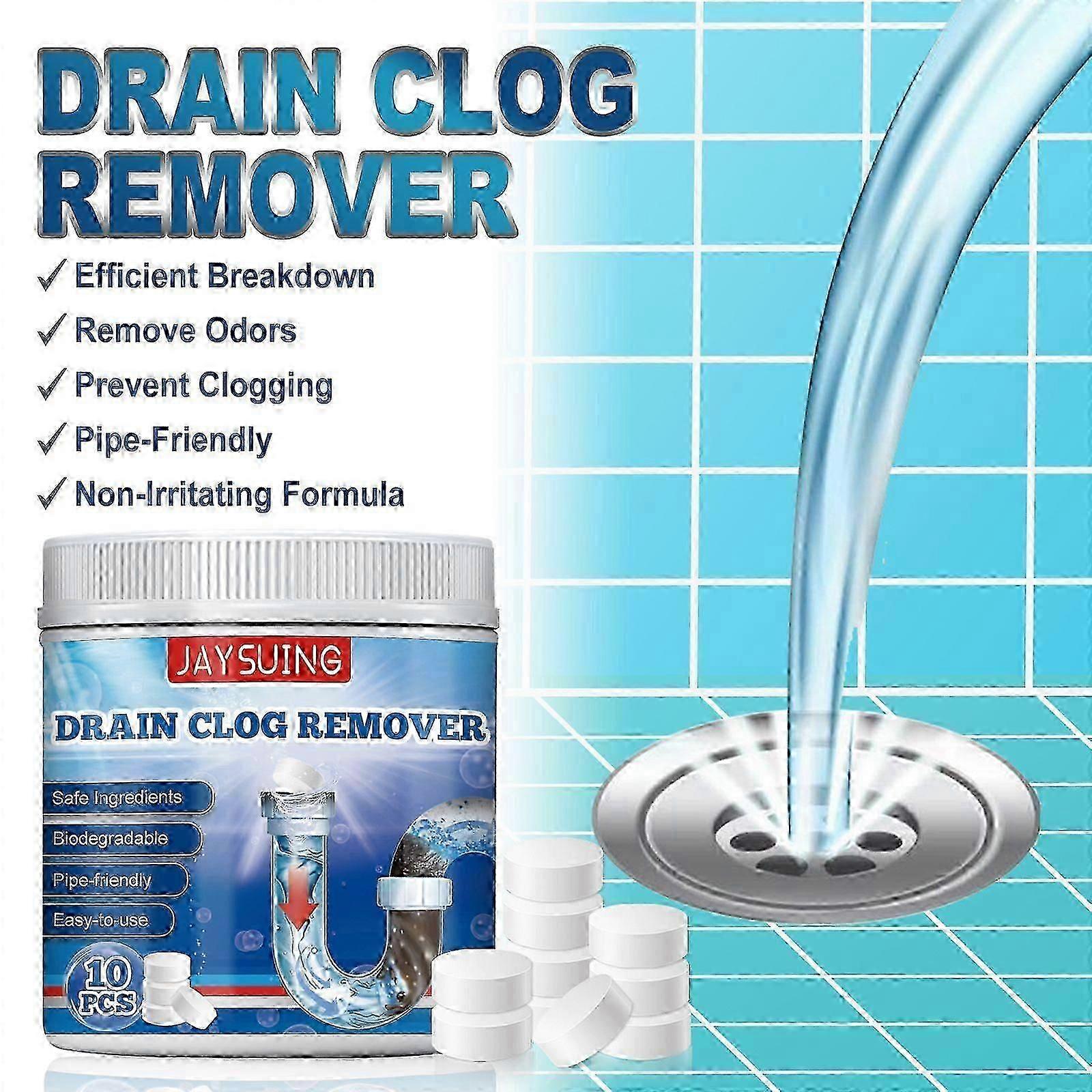 Effervescent Drain Cleaning Tablets - Prevent Blockage & Dredge Pipes, 10pcs