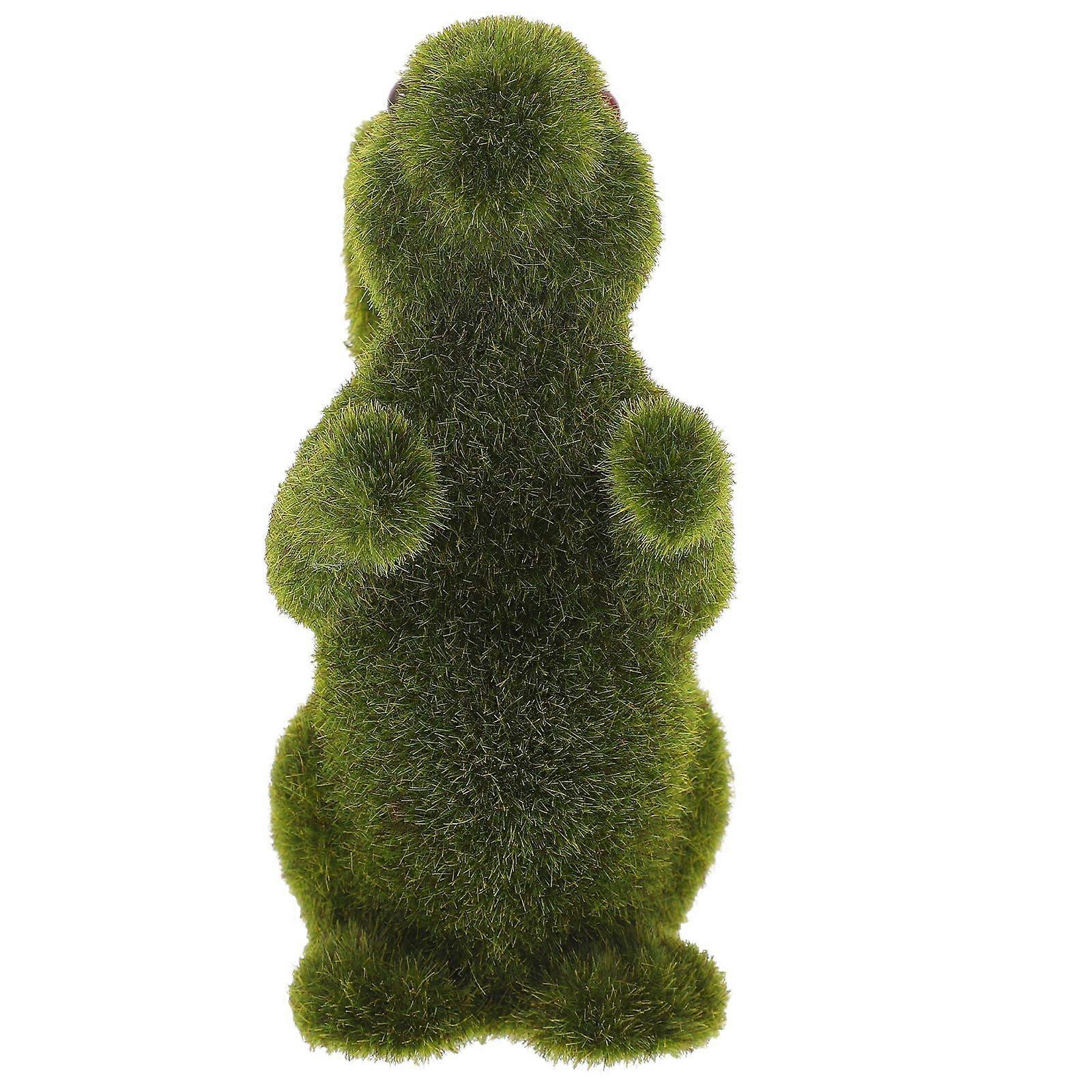 Easter Flocking Statue Bunny Adornment Lovely Rabbit Model Easter Tabletop Rabbit Decoration