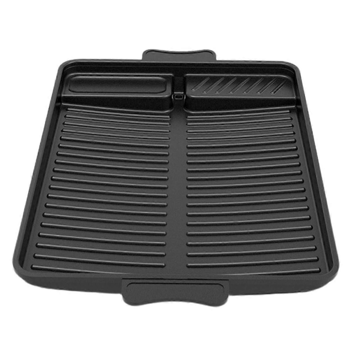 Korean BBQ Grill Pan Non Stick Rectangular Plate with Spacious Surface for Camping and Indoor Use