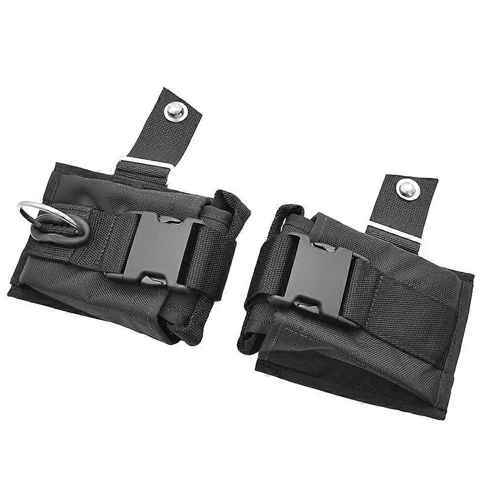 2Pcs Scuba Diving Weight Bag Adjustable Quick Release Underwater Compact Backplate Tech Dive Holde