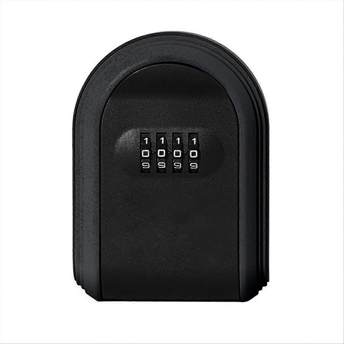 Key Safe Box Weatherproof 4 Digit Combination, Black