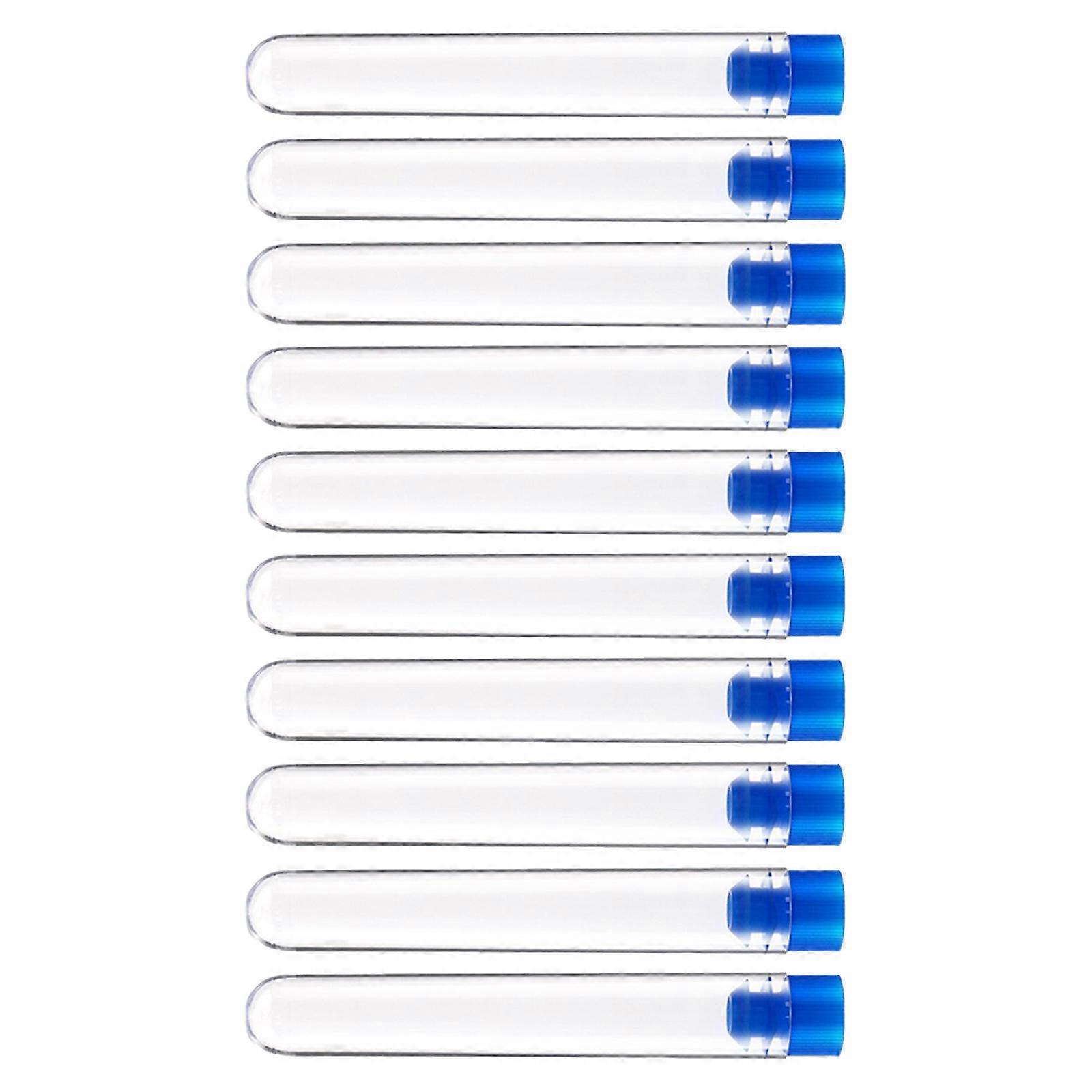 Test Tubes with Caps Disposable Test Tubes for Storage Use 50Pcs Blue