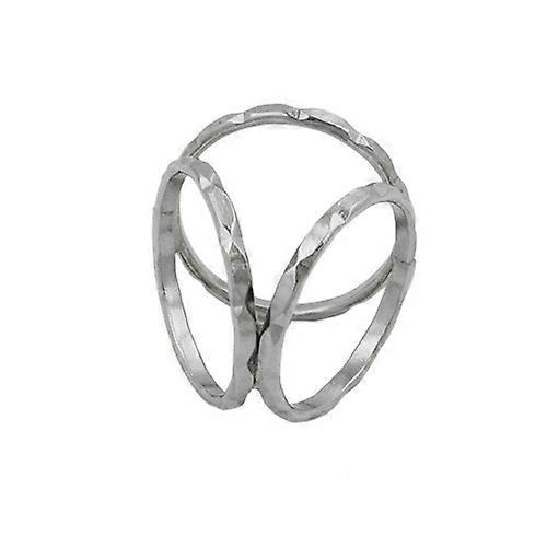 Tuchring, weiß-bronze, 3 Ringe