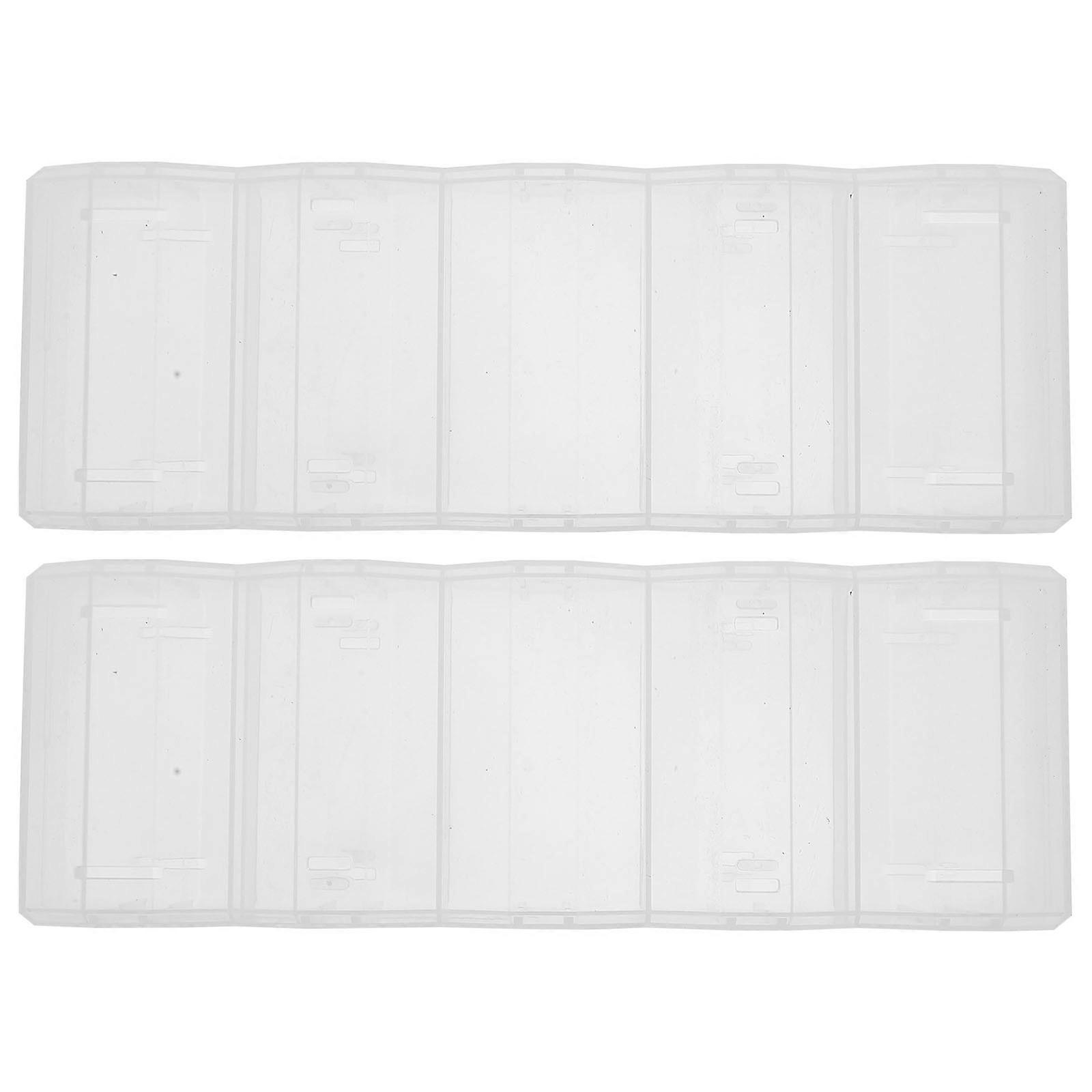 Reusable Transparent Poker Chip Box Plastic Case for Storage 2Pcs Practical