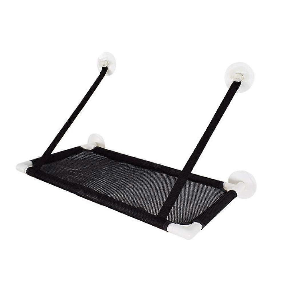 Cat Window Perch with Stable Suction Mount, Hammock Bed for Large Cats Sunbathing, Black