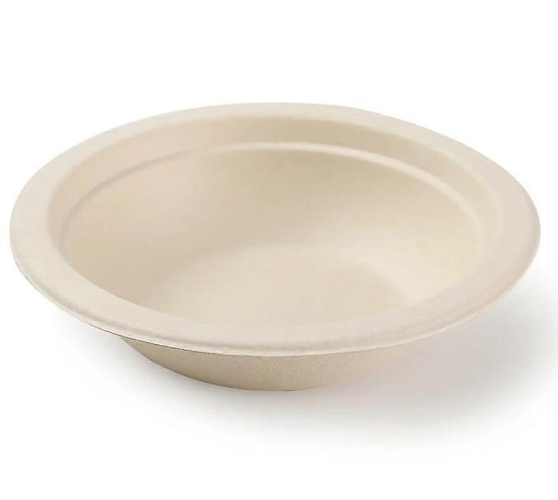 Disposable Bamboo Bowls 32oz Large Capacity EcoFriendly Round Serving 50 Pack