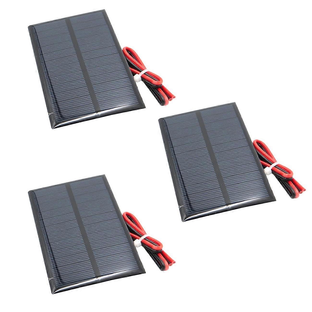 3PCS Mini Solar Panel 6V 1W Polycrystalline  Efficiency with Cable for DIY Outdoor Lights