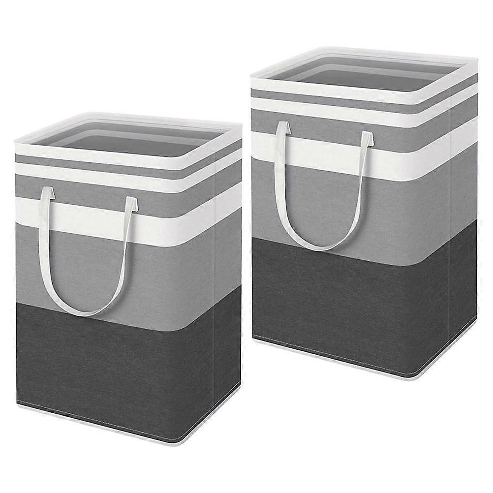 Dirty Clothes Hamper Foldable Laundry Container for Storage Use 2Pcs