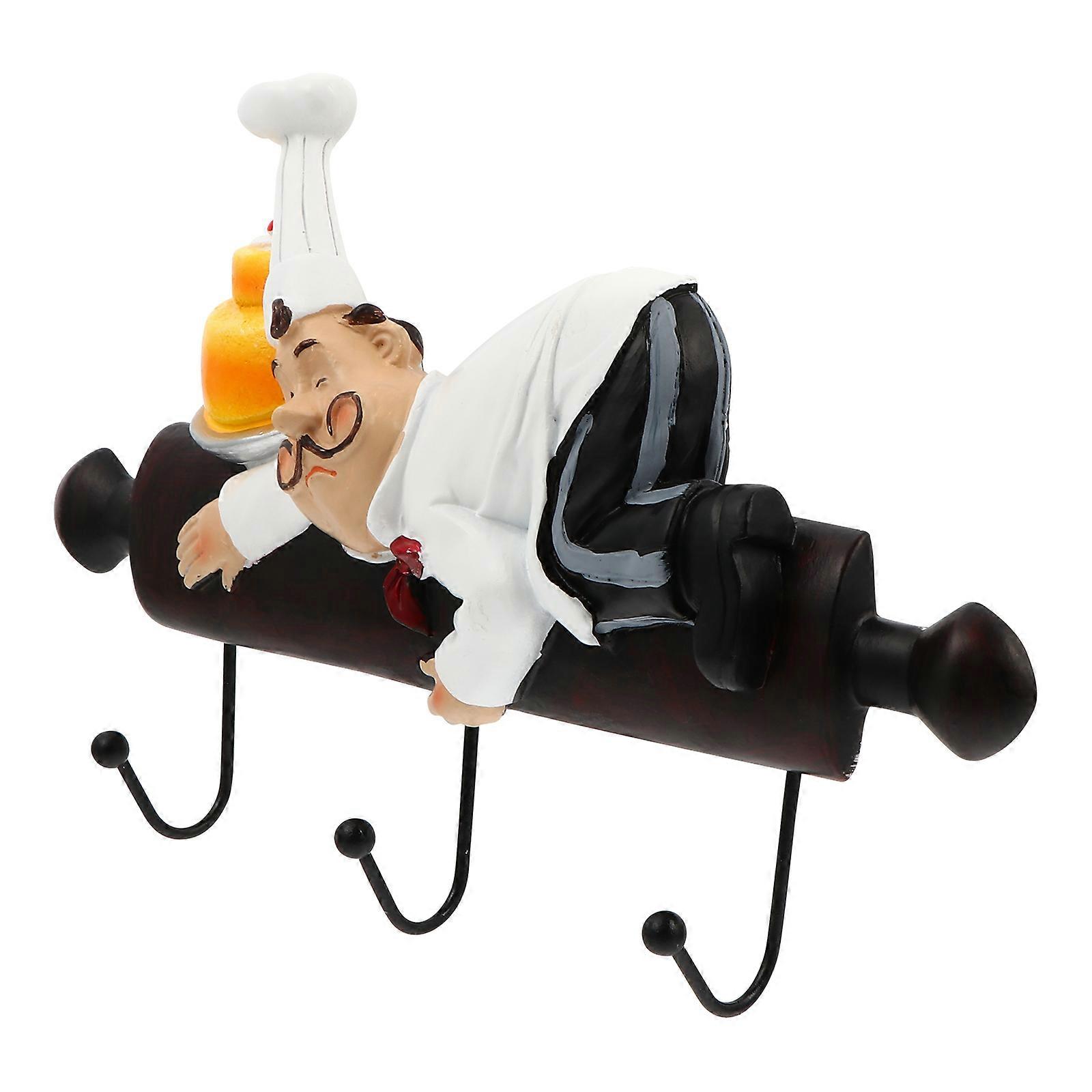 Cartoon Chef Punch Free Wall Hook for Kitchen Use 1Pcs Self-Adhesive Hook