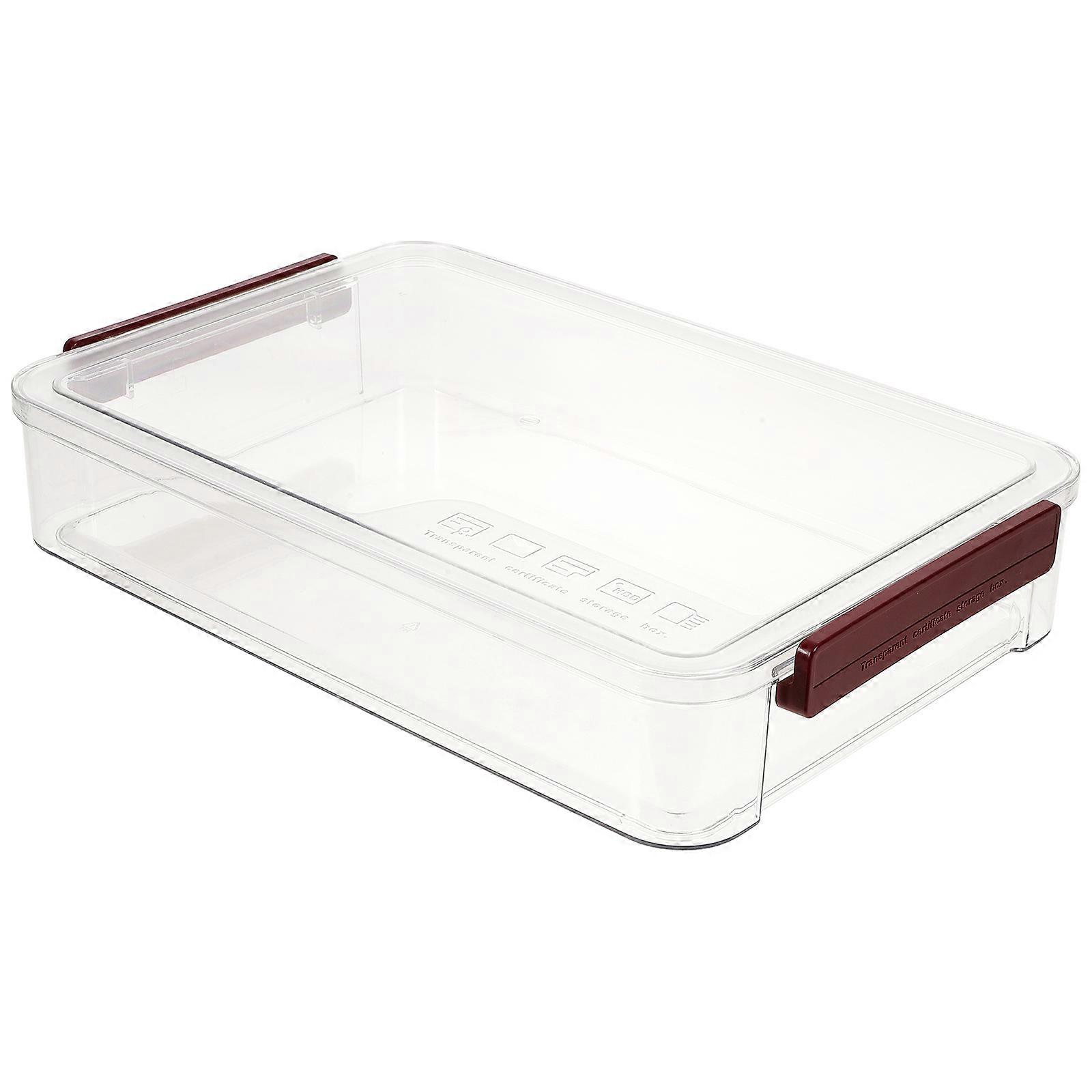 Transparent File Organizer Box for Office Document Storage