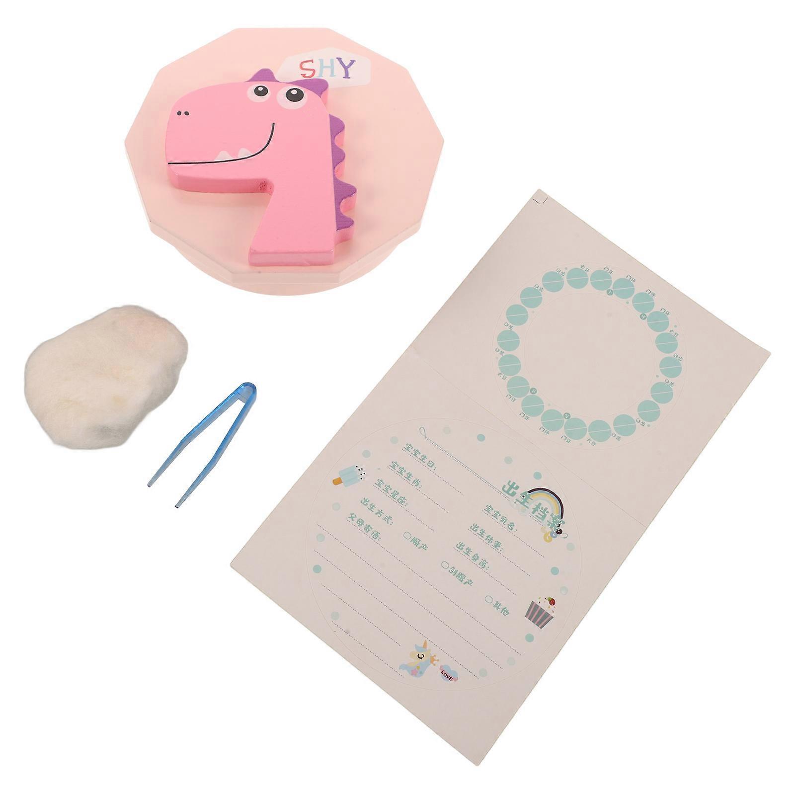 Baby Tooth Keepsake Box Wooden Container for Keepsake 2Pcs Pink Design