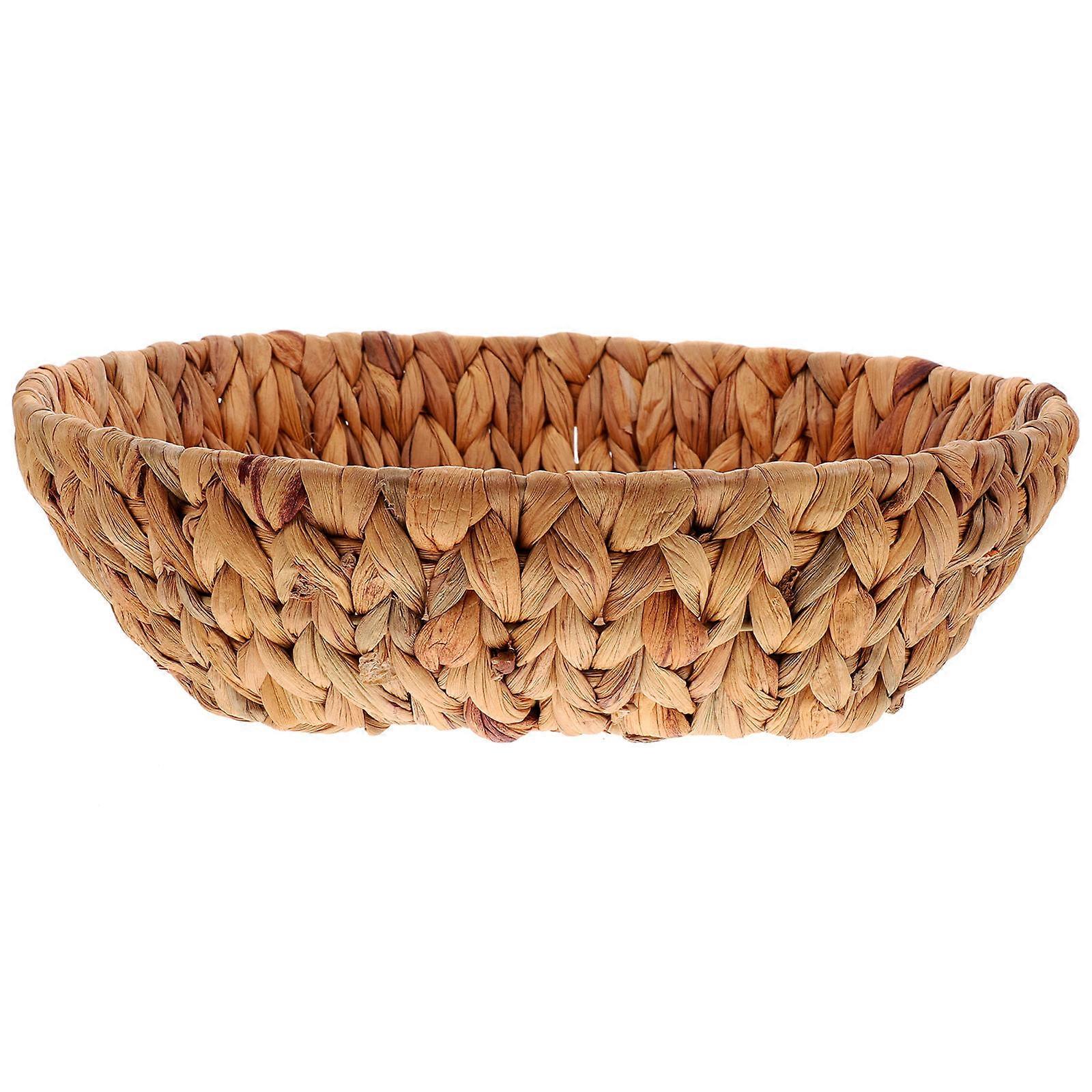 Woven Round Fruit Tray for Storage Use Handmade Bread Basket One Set