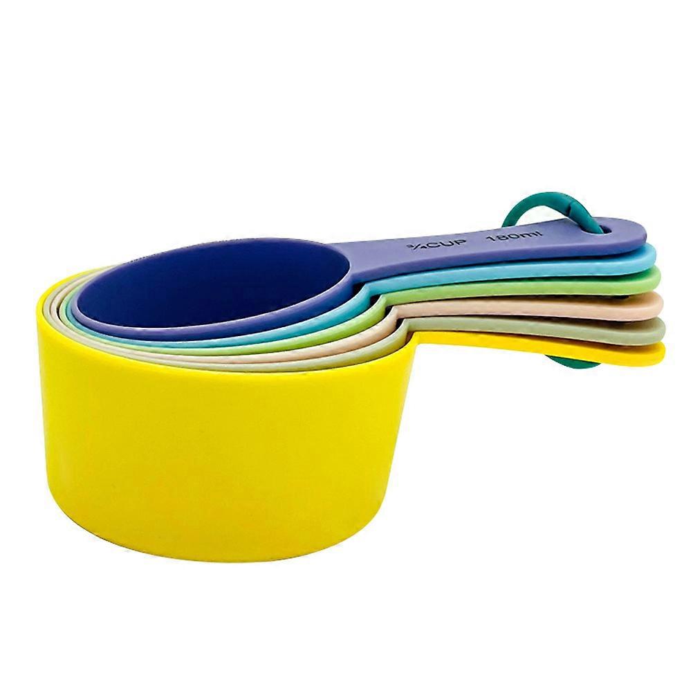 Plastic Measuring Spoon Baking Tool for Kitchen 6Pcs with Scale