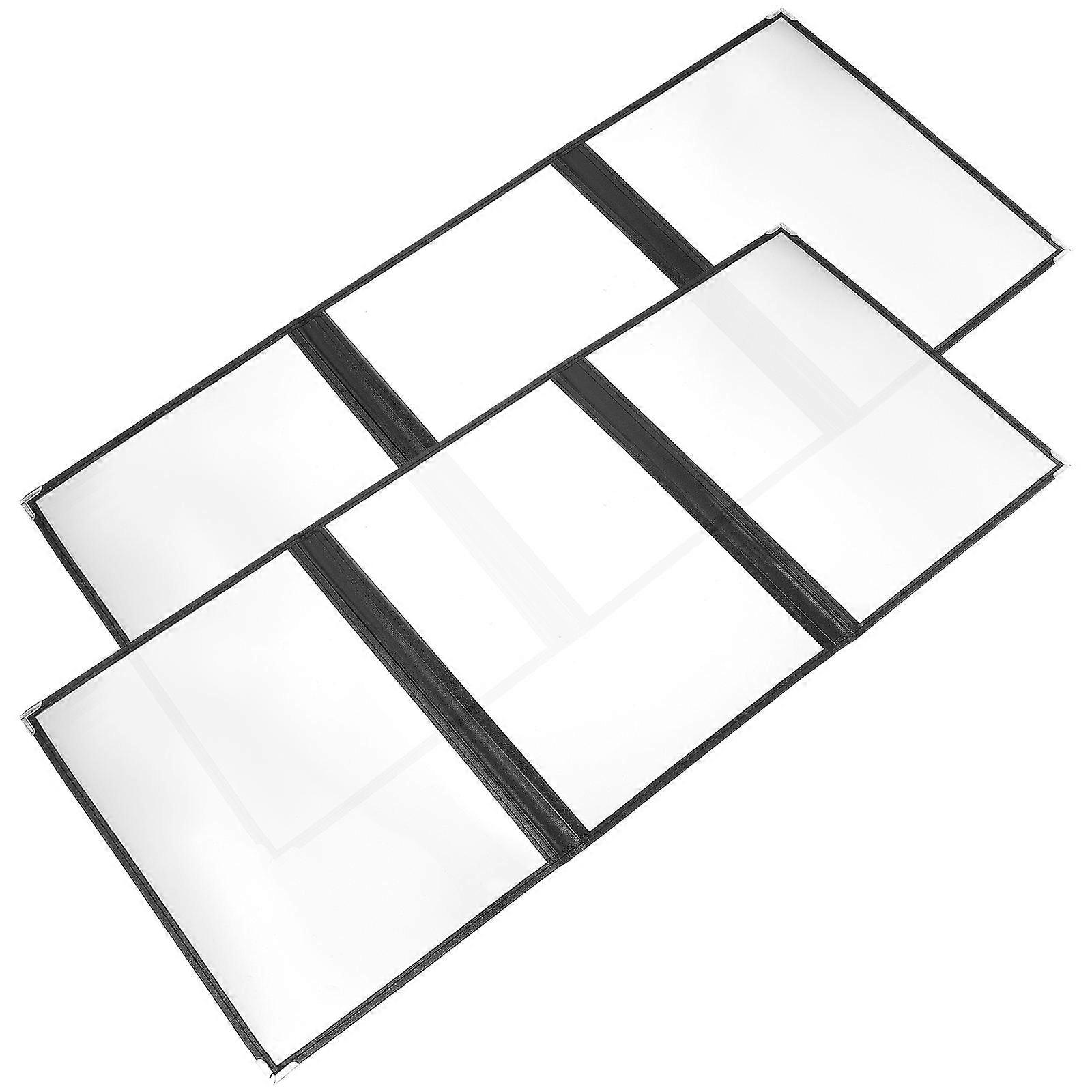 Transparent Menu Holder PVC Binder Covers for Cafe Use 4Pcs