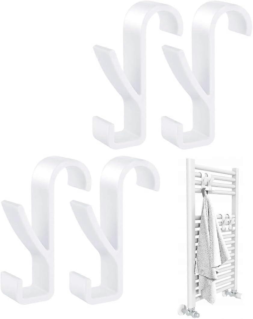 Radiator Hooks, 4-Piece Set, Bathroom Towel Hooks